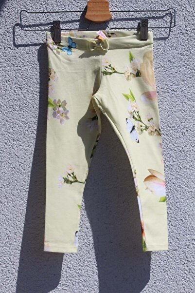 Çipil SARI ÇİÇEK DESENLİ TAYT