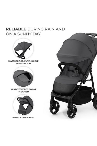 Kinderkraft CARUCIOR SPORT KINDERKRAFT TRIG3 GRANITE GREY