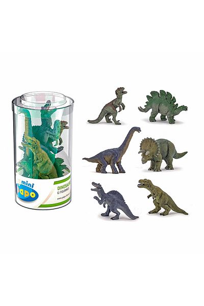 Papo Figurine Set of 6 Mini Dinosaur Figurines