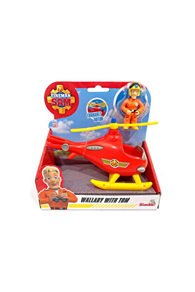 Simba POMPIERUL SAM ELICOPERUL WALLABY CU FIGURINA TOM THOMAS