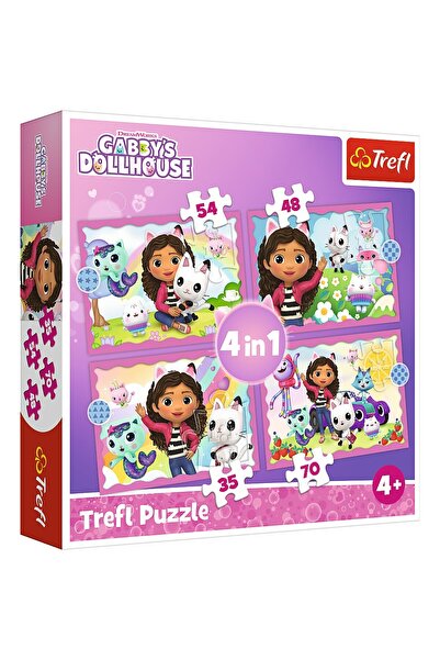 OEM Trefl 4In1 Gabbys Dollhouse Puzzle Gabby's Adventures