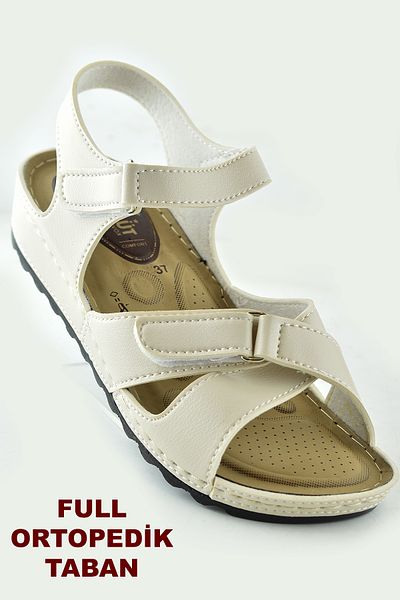 ISPARTALILAR 6002 FULL Orthopedic Sole Daily Women's Sandals Slippers Black Sandals