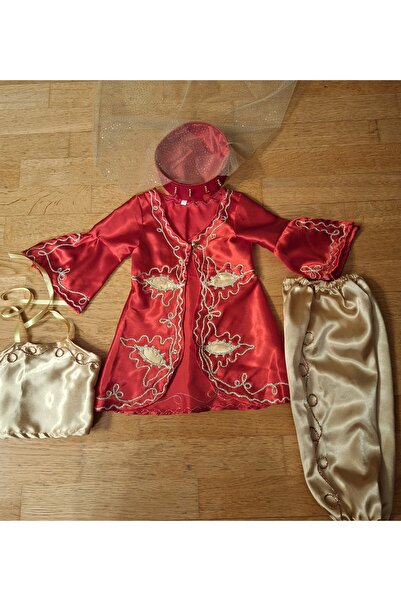 biyan collection Kız Bebek 4 Parça Çocuk Bindallı Mevlüt Kına Takımı Kınalık 6 Ay Kınası Kostümü Bebek Doğum Hediyesi