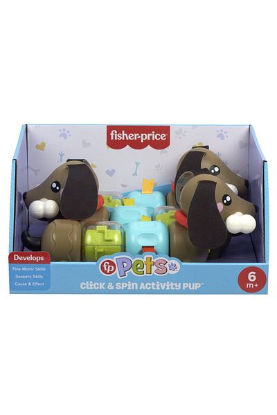 mattel FISHER PRICE CLICK AND SPIN BABY ACTIVITY PUPPY TOY