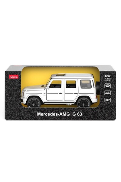 Evelise ΜΕΤΑΛΛΙΚΟ ΑΥΤΟΚΙΝΗΤΟ MERCEDES BENZ AMG G63 ΛΕΥΚΟ ΚΛΙΜΑΚΑ 1 ΕΩΣ 32