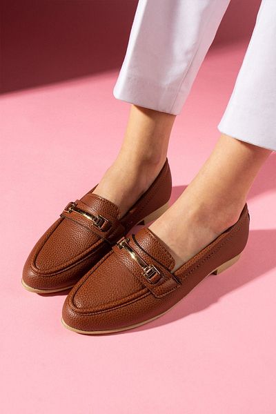 FUGA MODA Farella Taba Stick Detaliu Obiect Accesorii Pantofi de zi cu zi Loafer Balerina