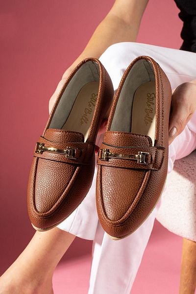 FUGA MODA Farella Taba Stick Detaliu Obiect Accesorii Pantofi de zi cu zi Loafer Balerina