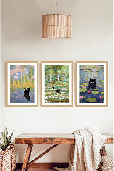 kutuTR Dekorize Mdf Tablo Seti 3 Parça 3 Mm - Salon Oturma Odası Için Bohem D...