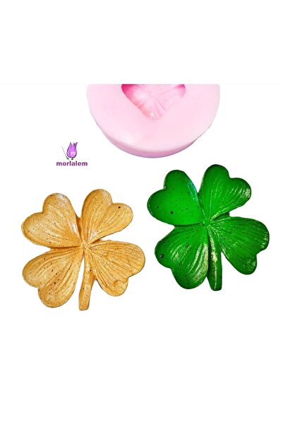 morlalem m 4 Yapraklı Yonca Yaprak 7,5cm Magnet Silikon Kalıp K-081, Taş Tozu...