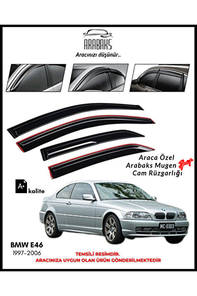 Arabaks Bmw E46 Cam Rüzgarlığı 4’lü Takım (1997-2006, MUGEN TİP, DAYANIKLI MA...