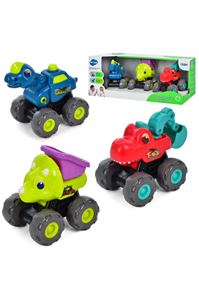 Jucarii Bebe SET VEHICUL DINOZAURI CU SISTEM PULL-BACK