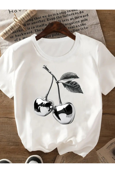 l'eivor Tricou de damă cu imprimeu Silver Cherry