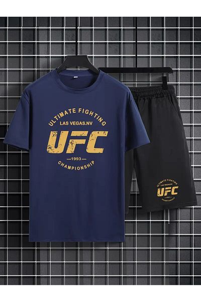 Karatopak Ufc Printed Unisex T-Shirt Shorts Bottom Top Suit