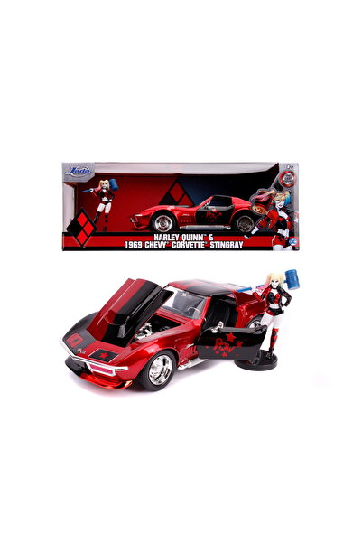 Simba Harley Quinn 1969 Chevrolet Corvette Model Car v měřítku 1:24