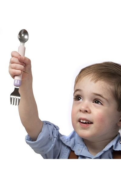 Melii SPOON-FORK SET, MELII, PINK&PURPLE