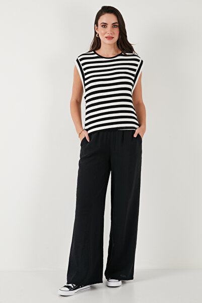 Lela Çizgili Oversize Fit Bisiklet Yaka T Shirt T SHİRT 5866103