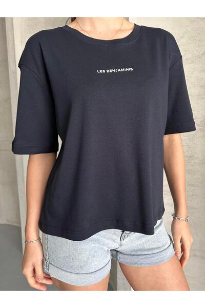 FERZOLAİO Les Unisex Navy Blue T-Shirt