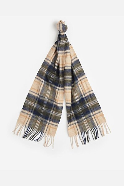 Barbour New Check Tartan Atkı Be51 Sand Beige Plaid