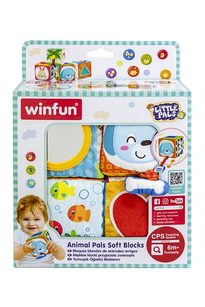 WINFUN Set of 4 Stackable Textile Cubes