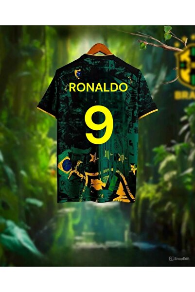 Legent Lady Brazil Green Fenomenon Ronaldo Nazario Custom Design Without Name Jersey
