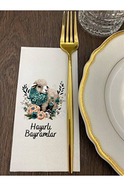 Lion Baskı ve Organizasyon Hayırlı Bayramlar Baskılı Peçete 20 Adet