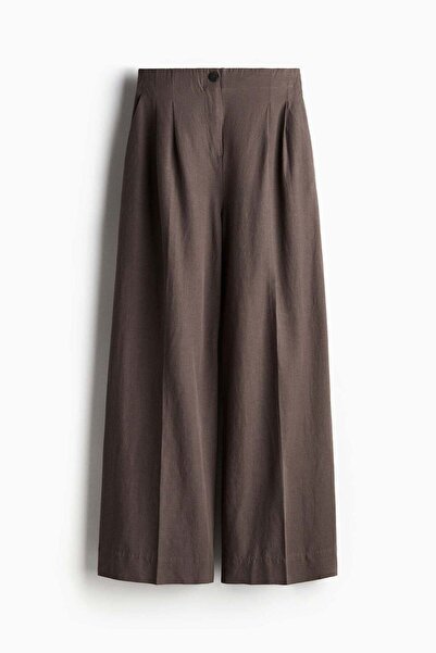 H&M Wide linen-blend trousers