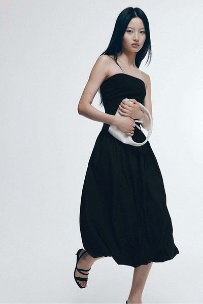 H&M Bubble-hem bandeau dress