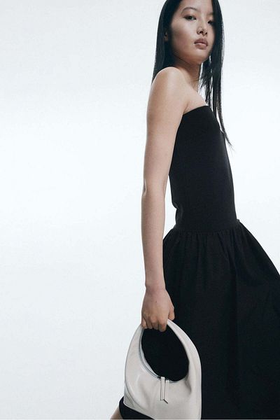 H&M Bubble-hem bandeau dress