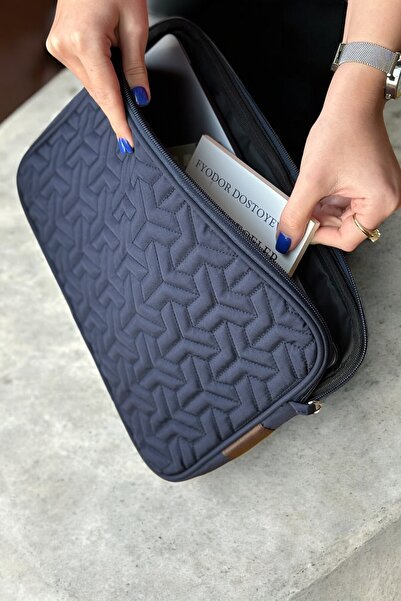 Aggu Bebe iPad Air Pro & Matepad & Galaxy & Tablet Kılıfı 11" - 12'' İnç Uyumlu Kapitoneli Omuz Askılı