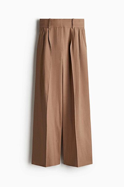 H&M Wide linen-blend trousers