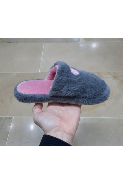 BRGL Women's Ultra Light Soundless Non-Slip Heart Figured Plush House Slippers