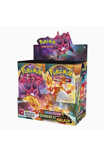 TOYFEST بطاقة ألعاب بوكيمون غير مرخصة Tcg Sword&shield Darkness Ablaze Booster Pack - 3 عبوات (30 بطاقة)
