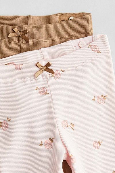 H&M 2-pack Ribbed Cotton Leggings