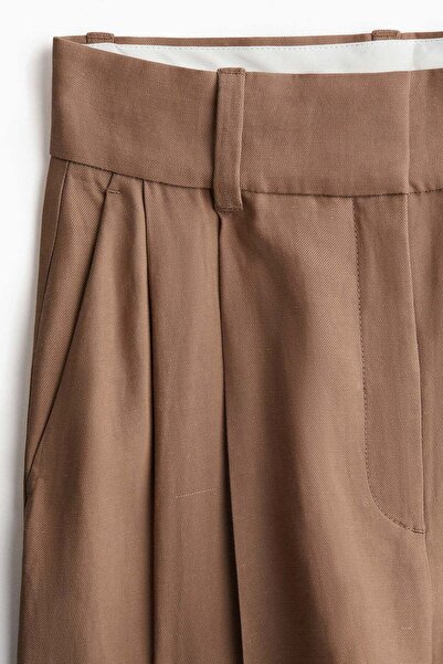 H&M Wide linen-blend trousers