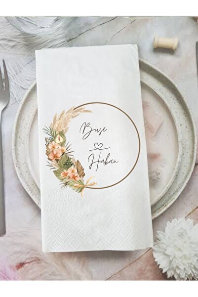 Lion Baskı ve Organizasyon Söz Nişan Düğün Temalı Baskılı Peçete 20 Adet