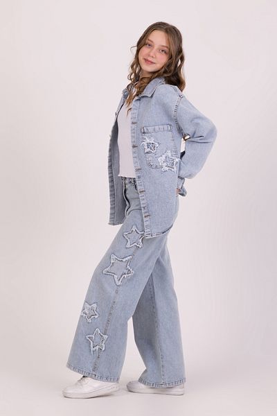 DMB BOYS & GIRLS Çaren Kids - Jachetă cămașă din denim cu detaliu stea