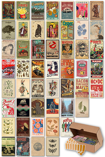 NeoPrint الحنين خمر جدار ديكور بطاقة ملصق الرجعية الألبوم يغطي اللافتات والصفحات