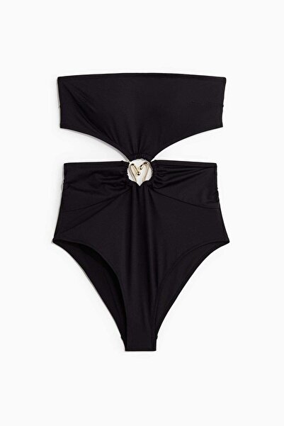 H&M Padded-cup bandeau swimsuit