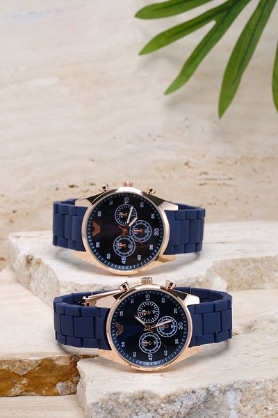 STONY Lover's Special Gift Wristwatches Simple Stylish Metal Case Silicone Cord Men's and Women's Couple Wrist Watch