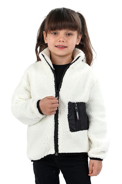 Merdia Girl's Welsoft Plush Pocket Sweatshirt Cardigan Jacket