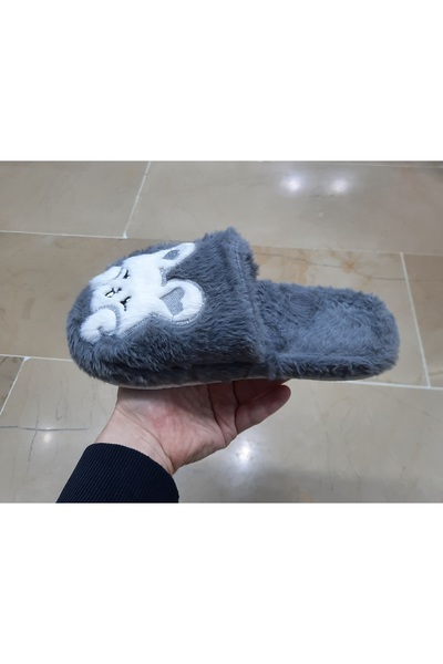 BRGL Women's Ultra Light Soundless Non-Slip Rabbit Figured Plush House Slippers