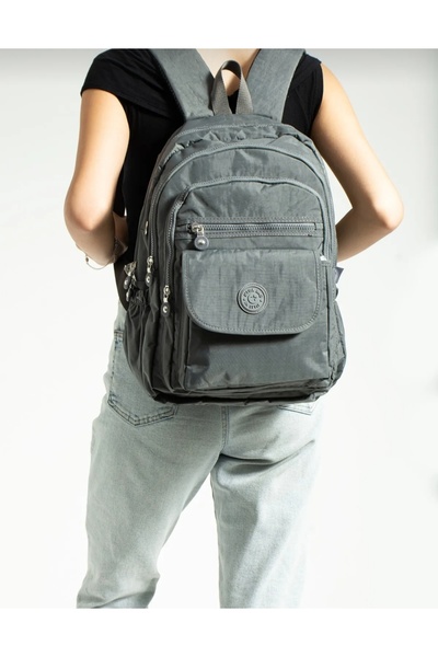 MEGA ÇANTA Жіноча сіра велика сумка через плече