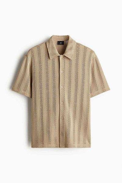 H&M Regular Fit Jacquard-knit shirt
