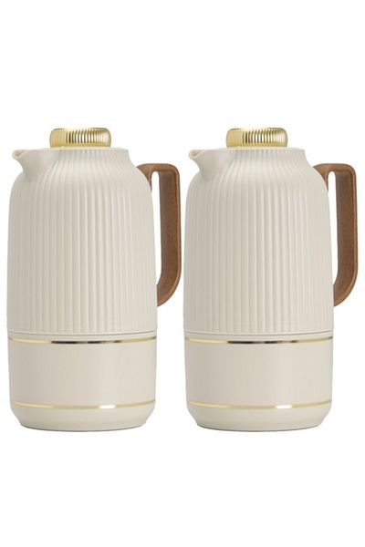 Badraig 2-Piece Coffee And Tea Vacuum Flask Khaki/Gold1 Liter