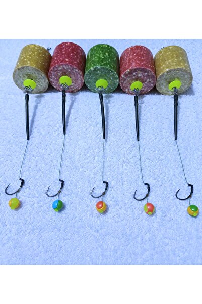 LittoCollection Küspeli Karışık Renk Geçmeli 10 Mm Boncuklu Sazan Rig Takımı