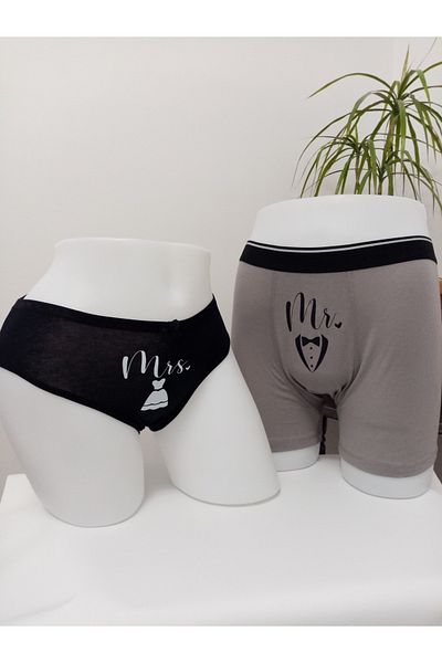 MODA Fun Printed Couple (Boxer-Briefs) Underwear for Husband, Lover Gift for Special Occasions