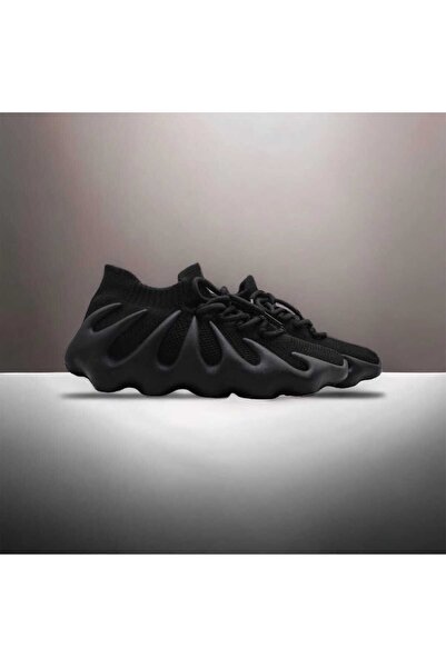 Elisay Moda YÜRÜMEK BIZIMLE GÜZEL Siyah Sneaker Triko Spor Unisex Ayakkabı 1 Beden Büyük Tercih Etmelisiniz.