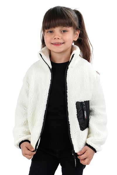 Merdia Girl's Welsoft Plush Pocket Sweatshirt Cardigan Jacket
