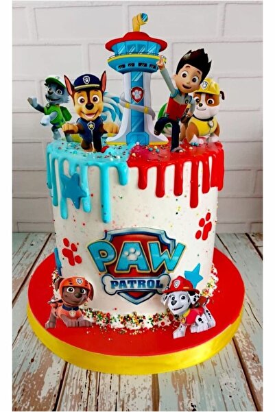 GK TASARIM Paw Patrol Doğum Günü Kürdan Seti, Paw Patrol Pasta Süsü
