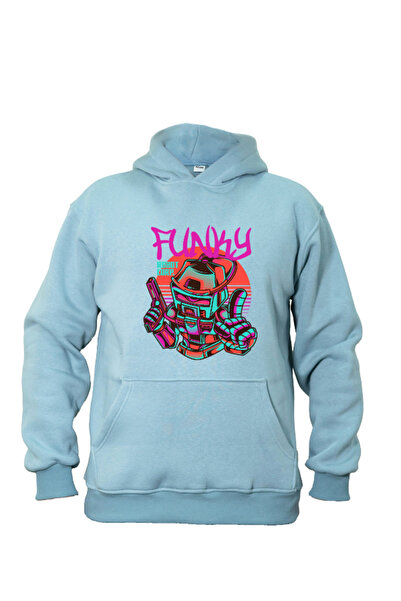I BEBE MAVİSİ KAPŞONLU FUNKY SWEATSHIRT